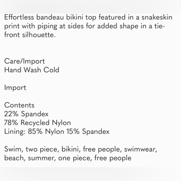 Acacia Baker Printed Bikini Top Extra Small Bandeau Tie Front Size Large NWT - Picture 2 of 15